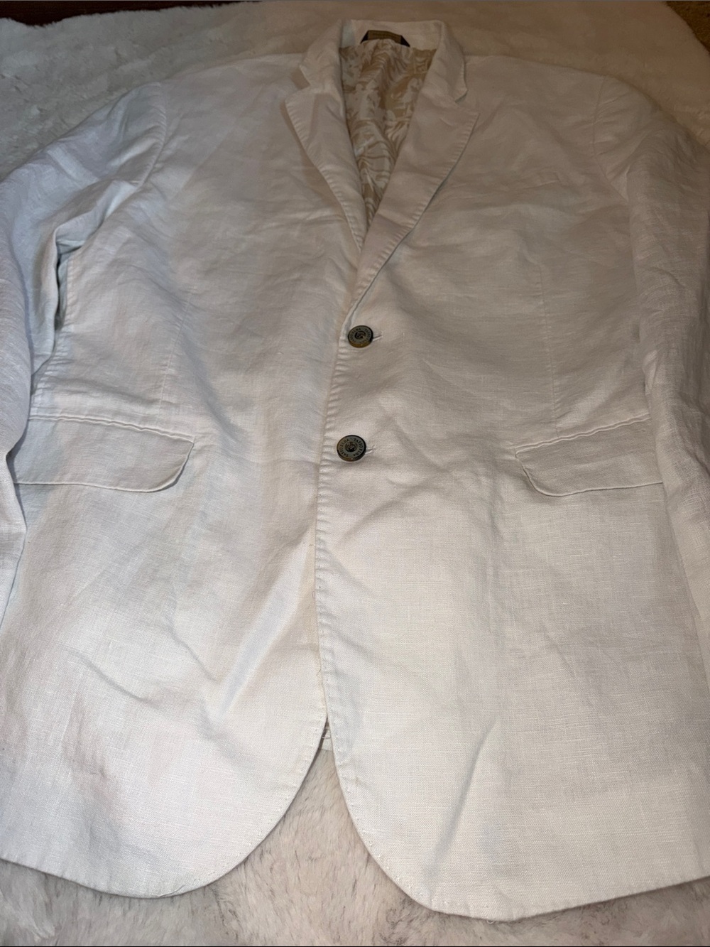 Men’s 44R white linen blazer